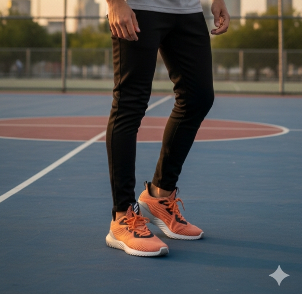 Adidas Alpha Bounce 3 Atheletic Men Size 10 Peach and Black Sneakers - Picture 14 of 14